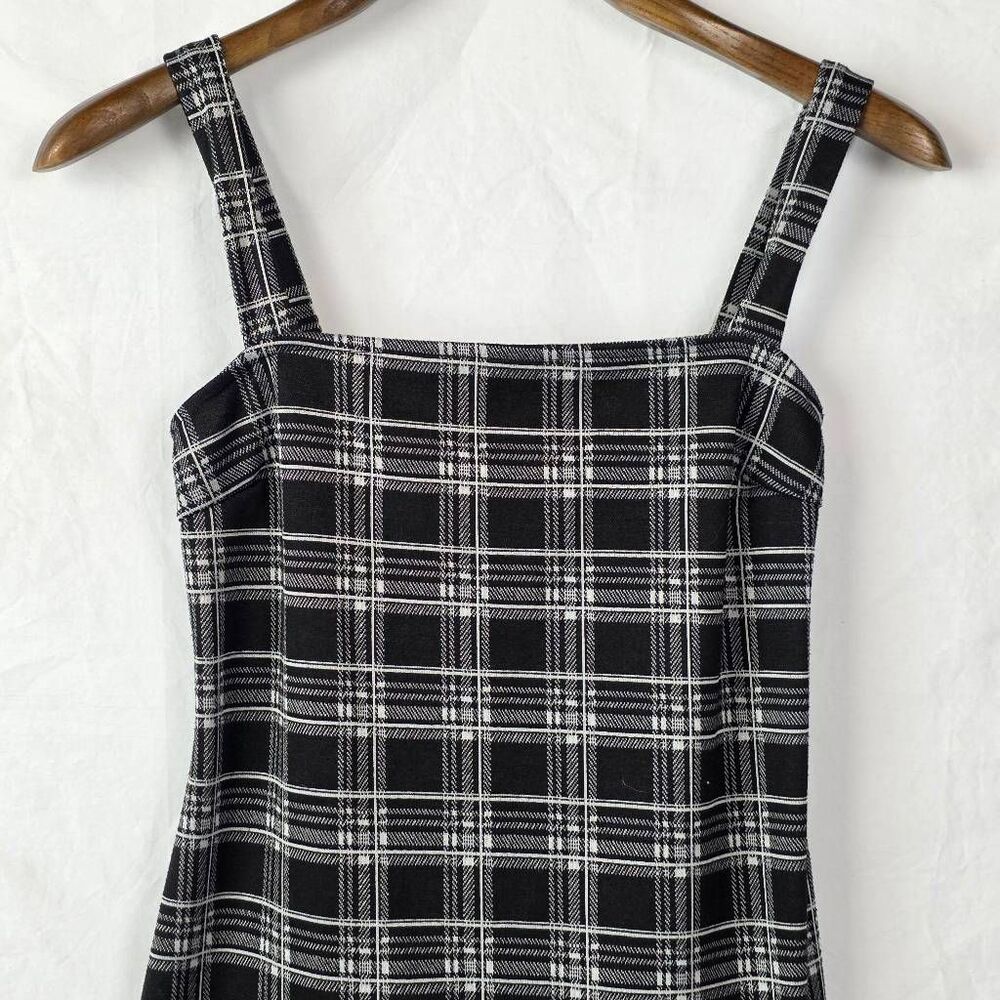 Forever 21 Plaid Mini Dress Black White Small - Picture 3 of 9